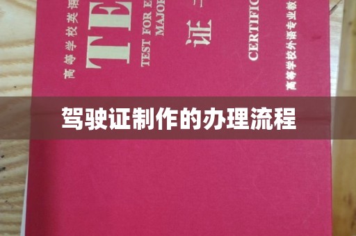 澧县驾驶证制作的办理流程