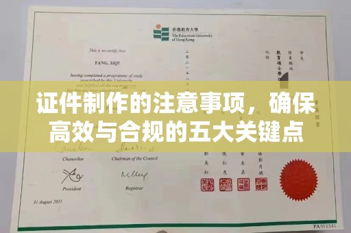 澧县证件制作的注意事项，确保高效与合规的五大关键点
