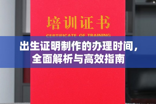 澧县出生证明制作的办理时间，全面解析与高效指南