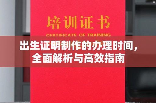 澧县出生证明制作的办理时间，全面解析与高效指南