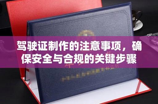 澧县驾驶证制作的注意事项，确保安全与合规的关键步骤