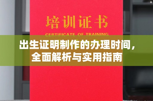 澧县出生证明制作的办理时间，全面解析与实用指南